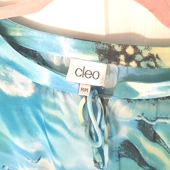 ⭐️CLEO FLORAL BLOUSE SHEER LIGHTWEIGHT BOHO MULTICOLOR WOMENS MEDIUM - Picture 2 of 7